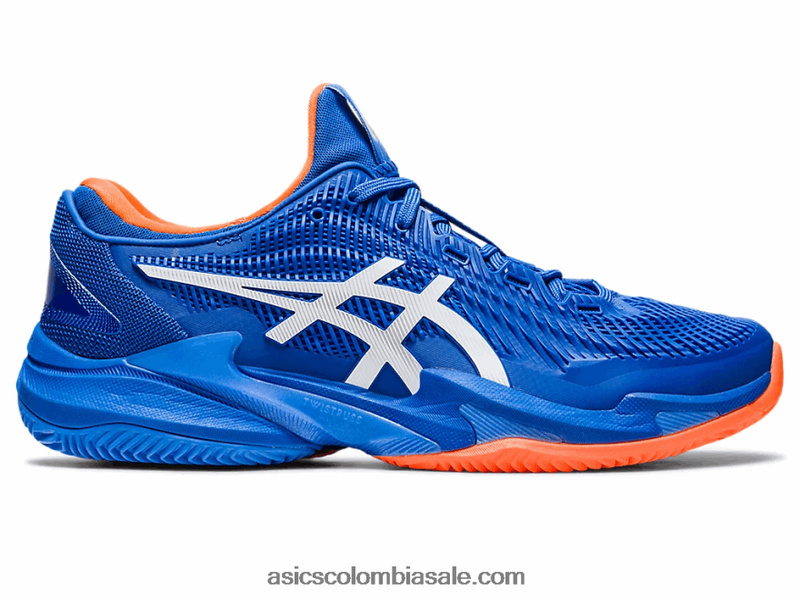 hombres Asics cancha ff 3 novak arcilla atún azul/blanco 20X82N568