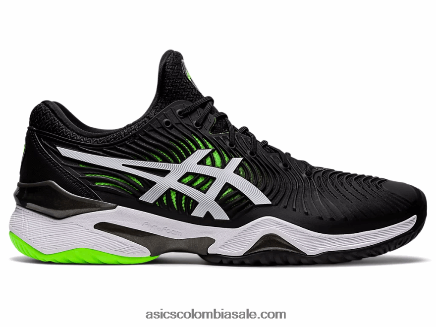 hombres Asics corte ff 2 gecko negro/verde 20X82N1166