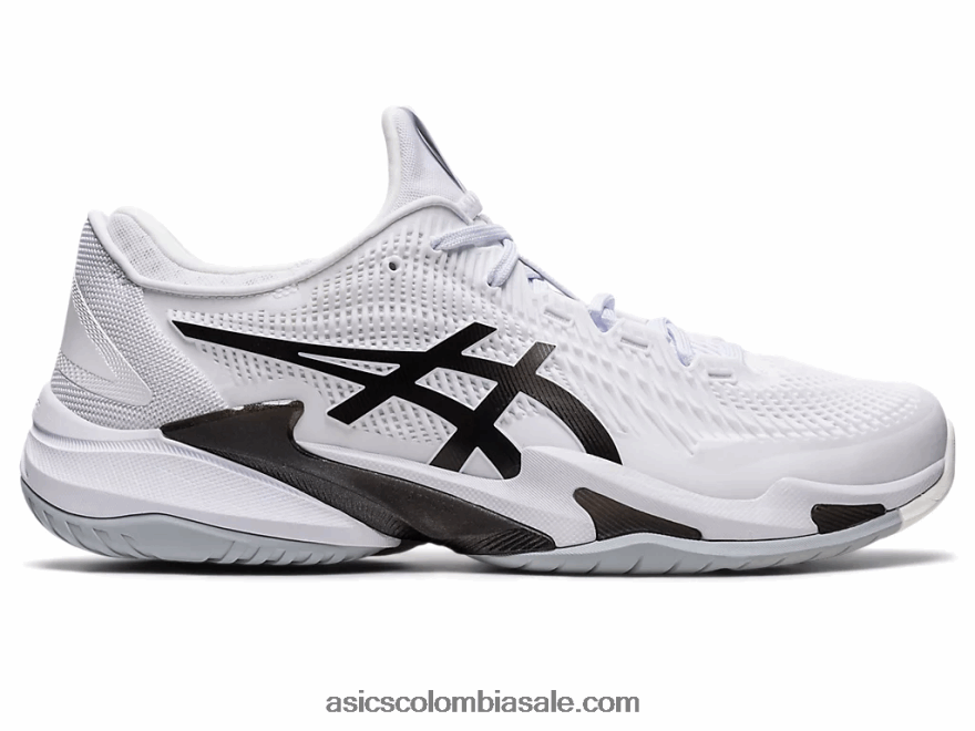 hombres Asics corte ff 3 blanco negro 20X82N384