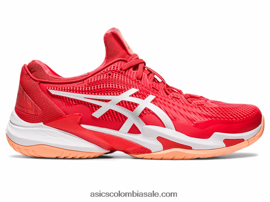 hombres Asics corte ff 3 novak rojo fuego/blanco 20X82N63