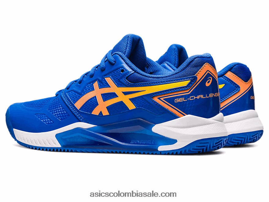 hombres Asics gel-challenger 13 arcilla azul atún/melocotón sol 20X82N138