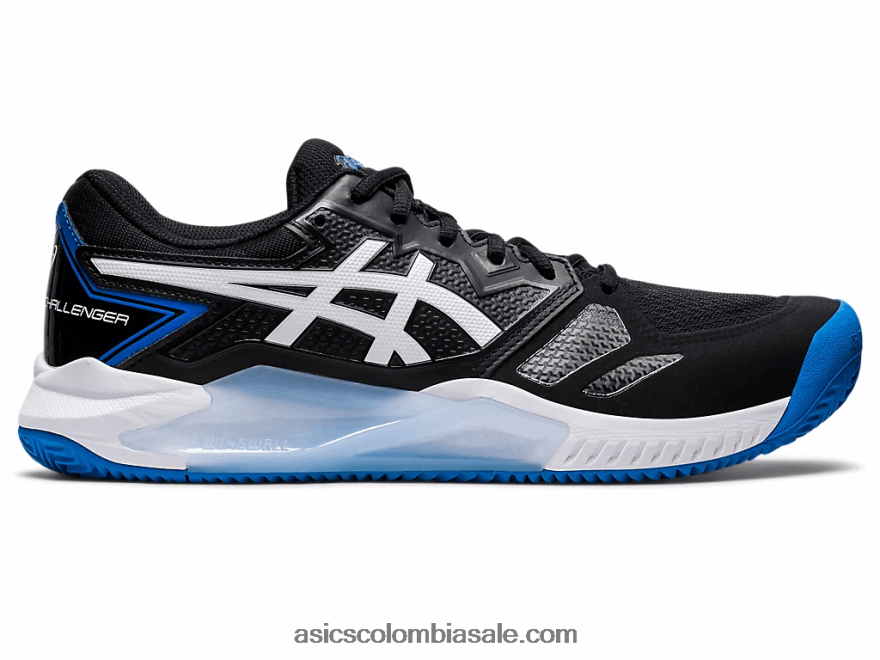 hombres Asics gel-challenger 13 arcilla negro/azul eléctrico 20X82N1129