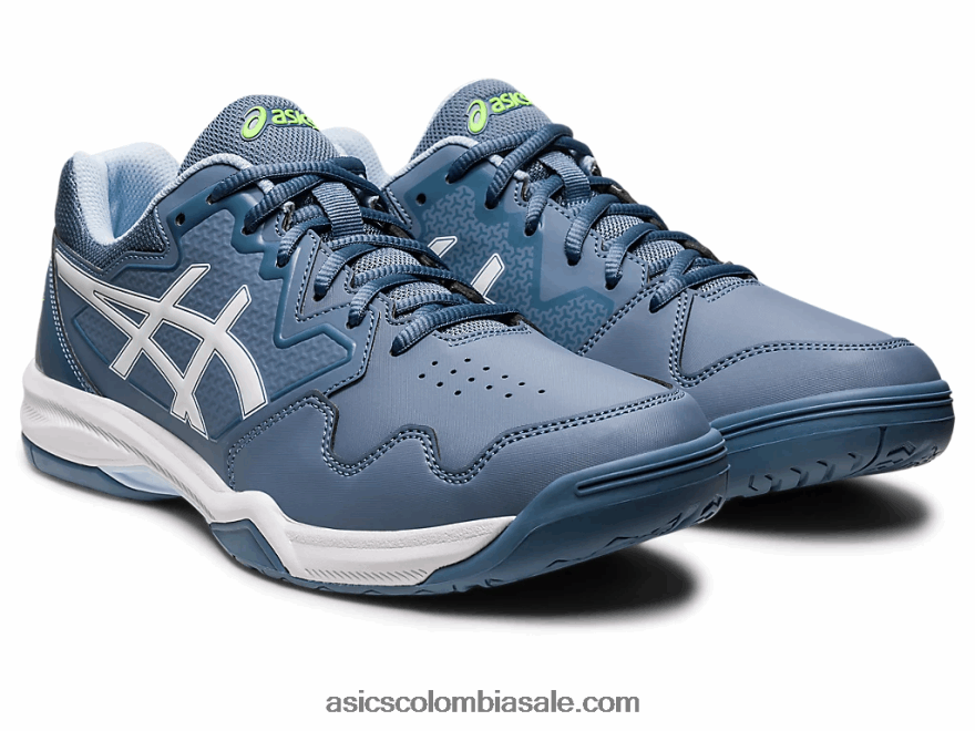 hombres Asics gel dedicado 7 acero azul/blanco 20X82N412