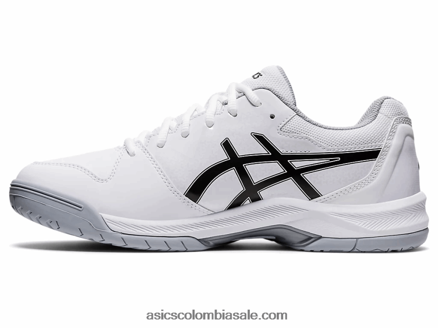 hombres Asics gel dedicado 7 blanco negro 20X82N1771