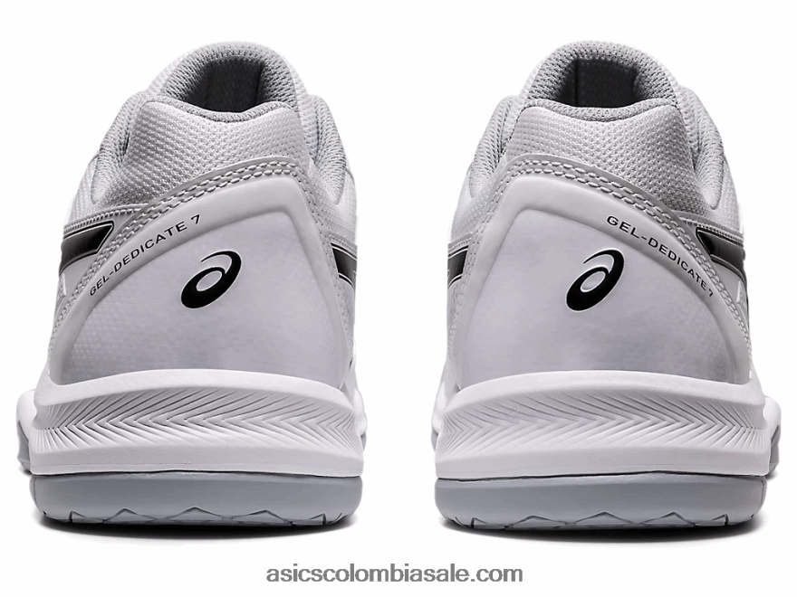 hombres Asics gel dedicado 7 blanco negro 20X82N1771