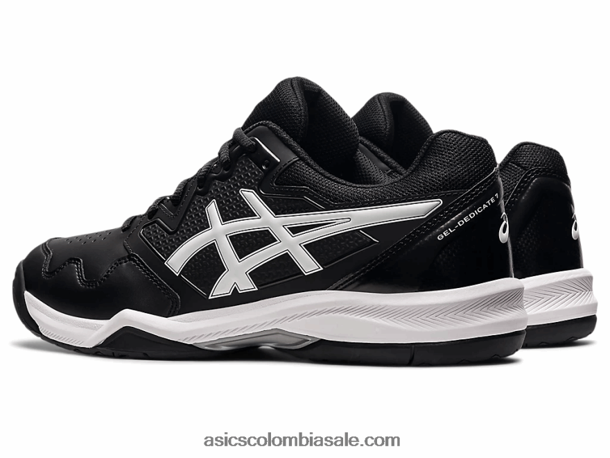 hombres Asics gel dedicado 7 blanco negro 20X82N1773