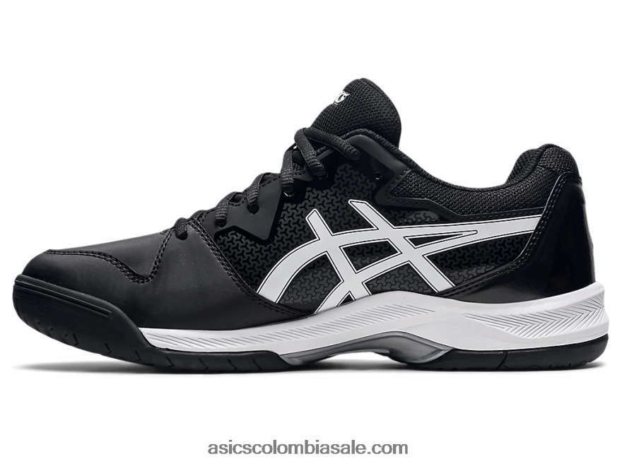 hombres Asics gel dedicado 7 blanco negro 20X82N1773