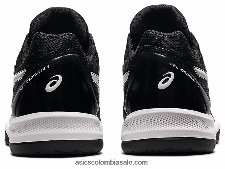 hombres Asics gel dedicado 7 blanco negro 20X82N1773