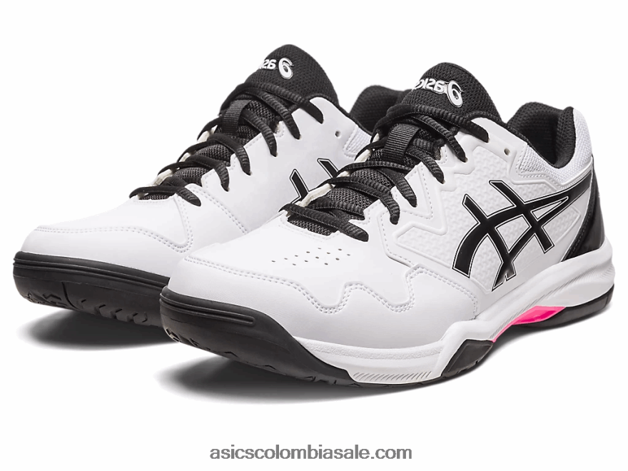 hombres Asics gel dedicado 7 blanco/rosa fuerte 20X82N517