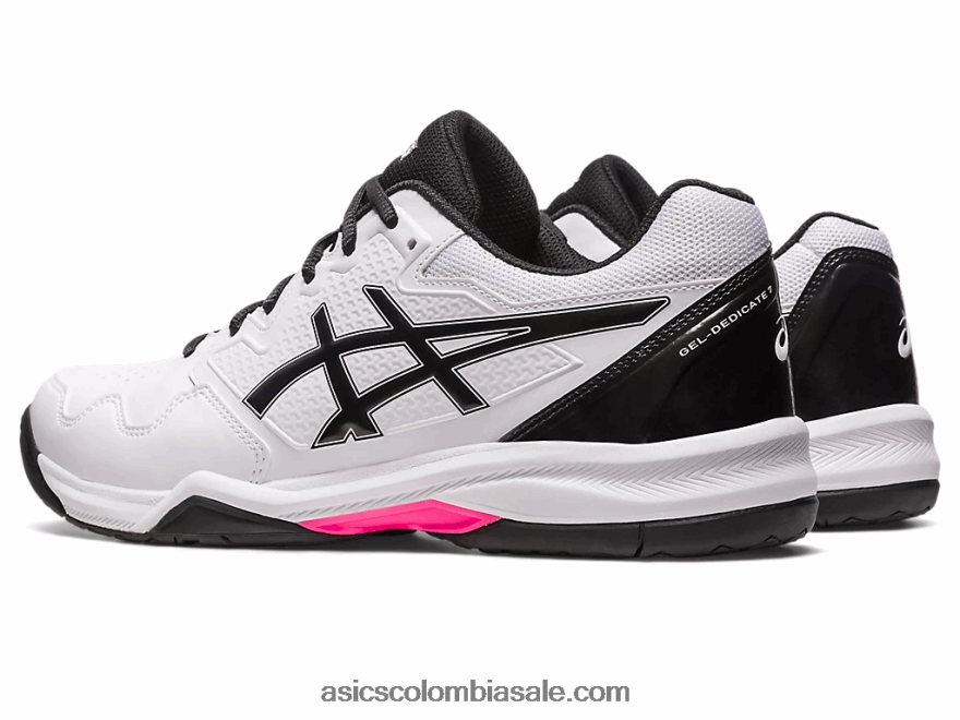 hombres Asics gel dedicado 7 blanco/rosa fuerte 20X82N517