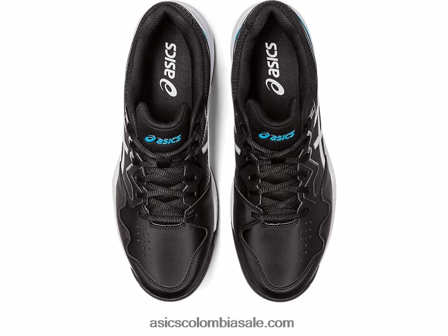 hombres Asics gel dedicado 7 negro/azul isla 20X82N433