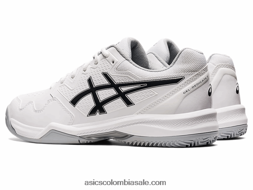 hombres Asics gel-dedicate 7 arcilla blanco negro 20X82N1583