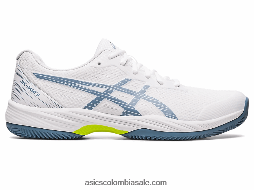 hombres Asics gel-juego 9 arcilla/oc blanco/azul acero 20X82N439