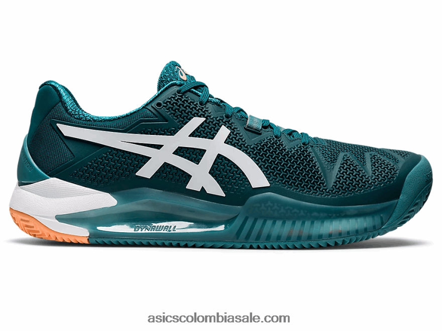 hombres Asics gel-resolución 8 arcilla pino terciopelo/blanco 20X82N1224