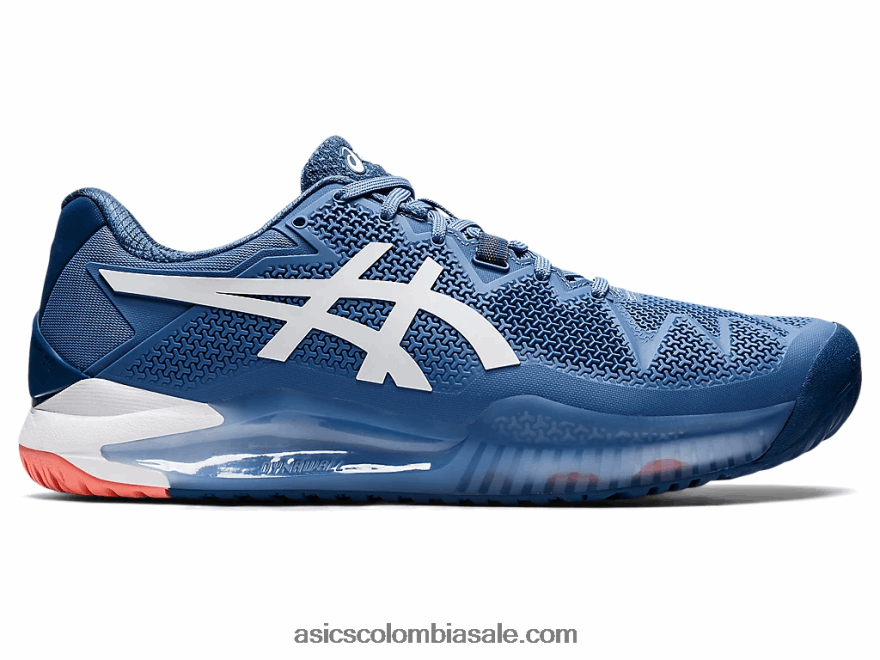 hombres Asics gel-resolución 8 de ancho armonía azul/blanco 20X82N1464