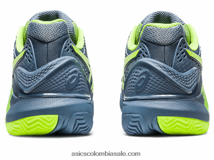 hombres Asics gel-resolución 9 arcilla azul acero/verde peligro 20X82N398