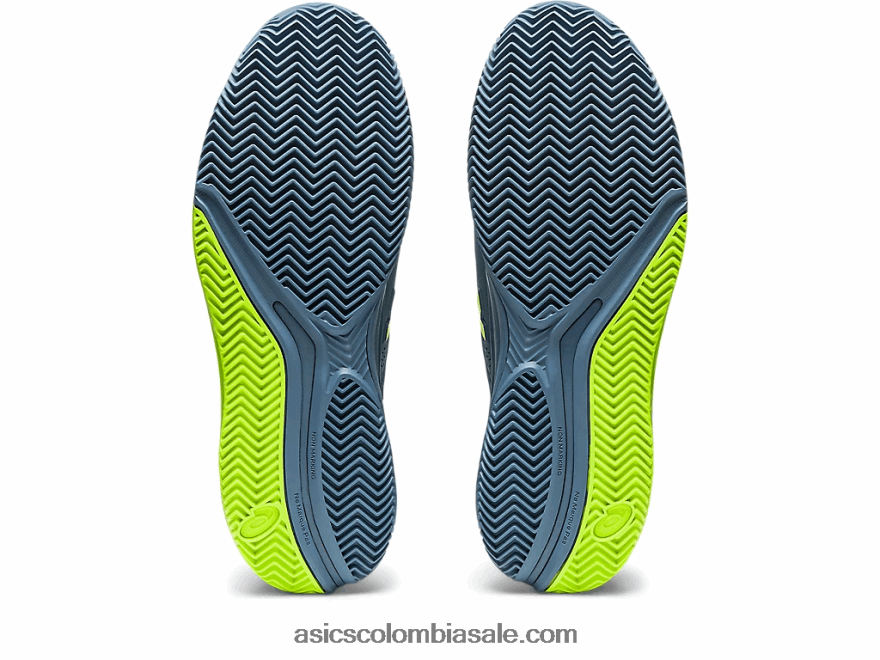 hombres Asics gel-resolución 9 arcilla azul acero/verde peligro 20X82N398