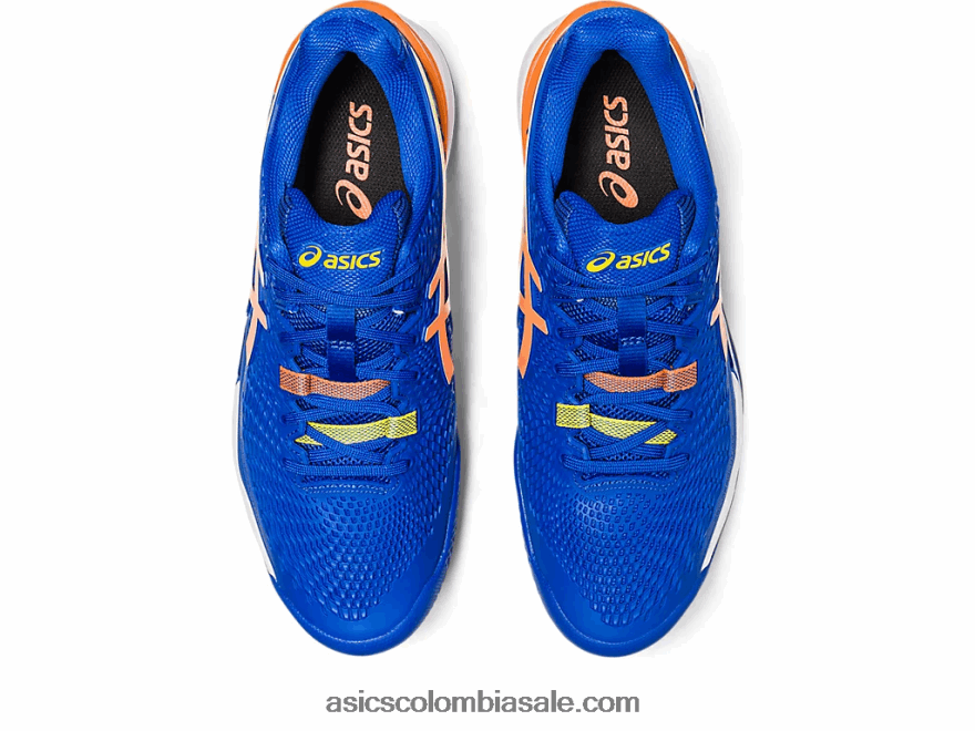 hombres Asics gel-resolución 9 arcilla azul atún/melocotón sol 20X82N89