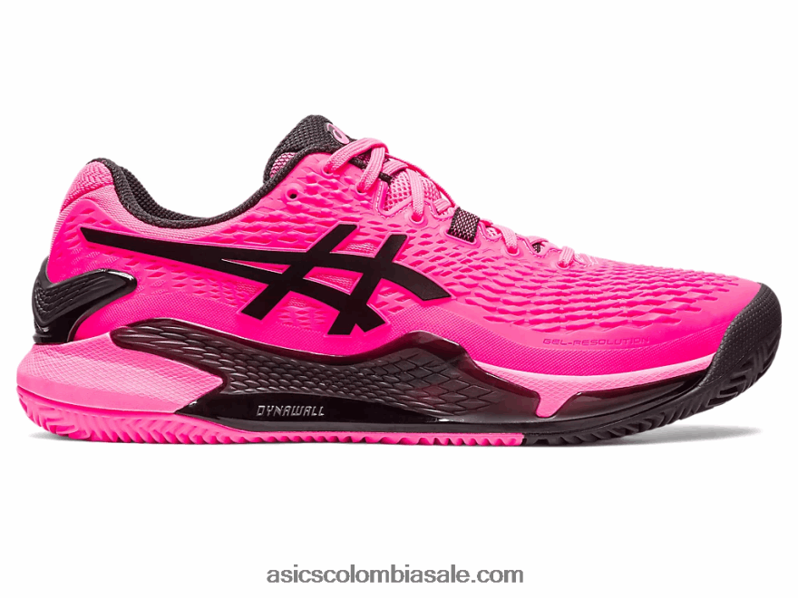 hombres Asics gel-resolución 9 arcilla rosa intenso/negro 20X82N49