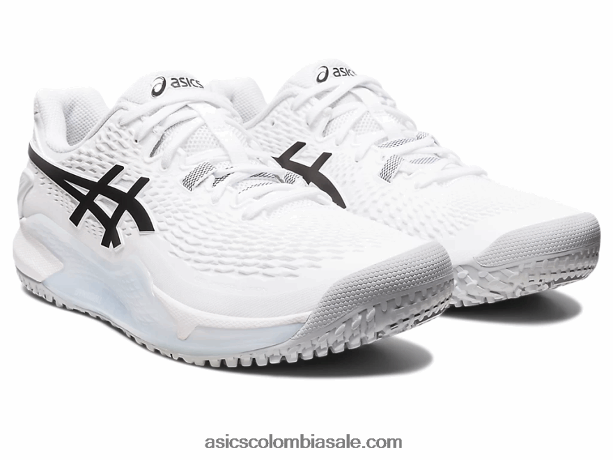 hombres Asics gel-resolucion 9 oc blanco negro 20X82N507