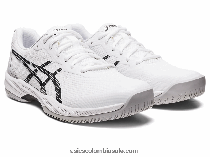 hombres Asics juego de gel 9 blanco negro 20X82N440