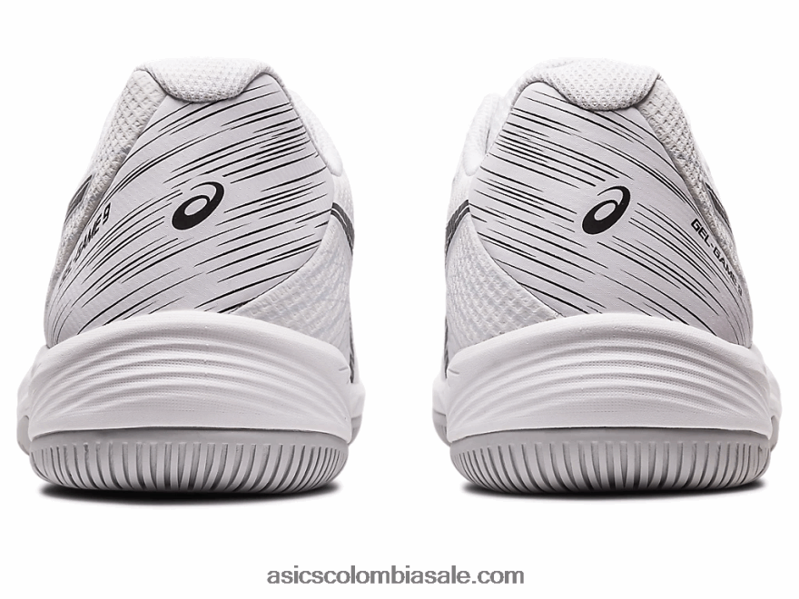 hombres Asics juego de gel 9 blanco negro 20X82N440