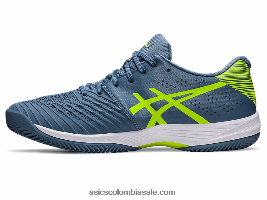 hombres Asics solución de arcilla swift ff azul acero/verde peligro 20X82N514