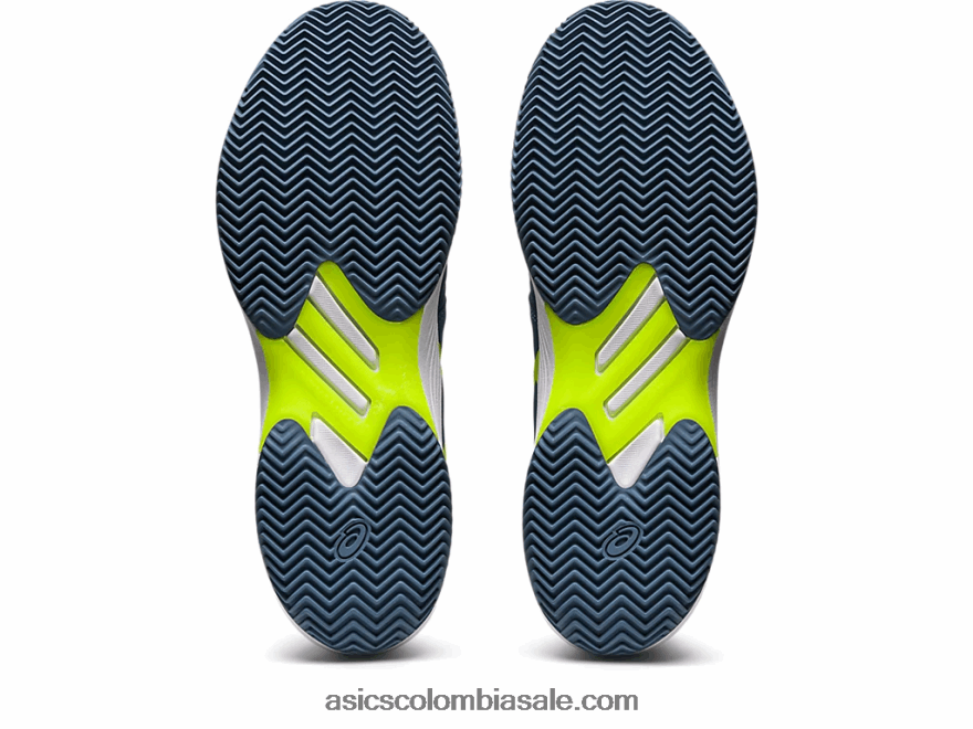 hombres Asics solución de arcilla swift ff azul acero/verde peligro 20X82N514