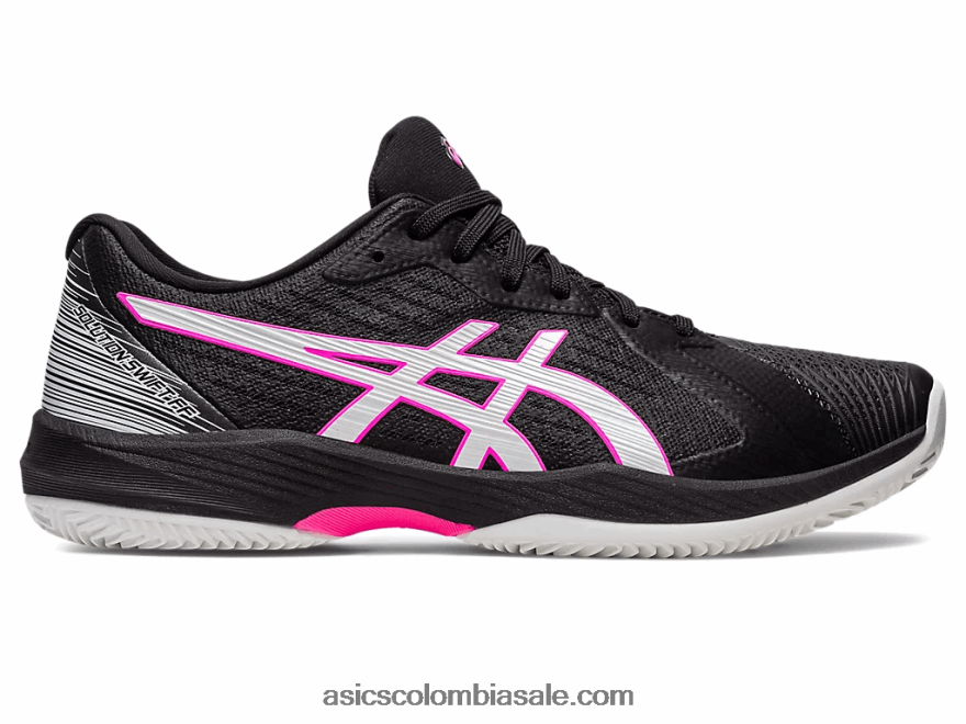 hombres Asics solución de arcilla swift ff negro/rosa intenso 20X82N537