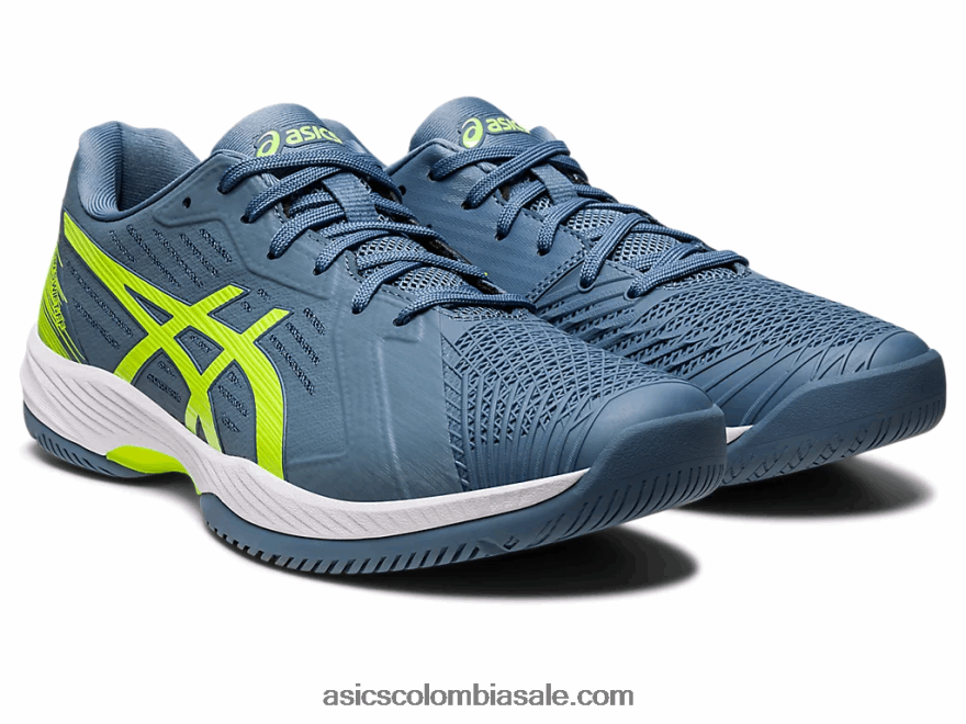 hombres Asics solución rápida ff azul acero/verde peligro 20X82N477