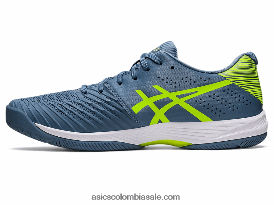 hombres Asics solución rápida ff azul acero/verde peligro 20X82N477