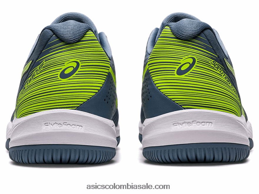 hombres Asics solución rápida ff azul acero/verde peligro 20X82N477