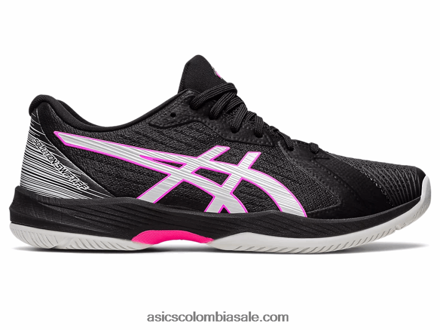 hombres Asics solución rápida ff negro/rosa intenso 20X82N513