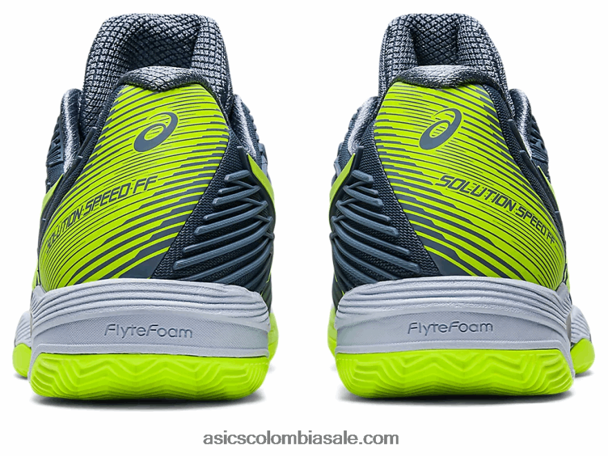 hombres Asics solución velocidad ff 2 arcilla azul acero/verde peligro 20X82N470