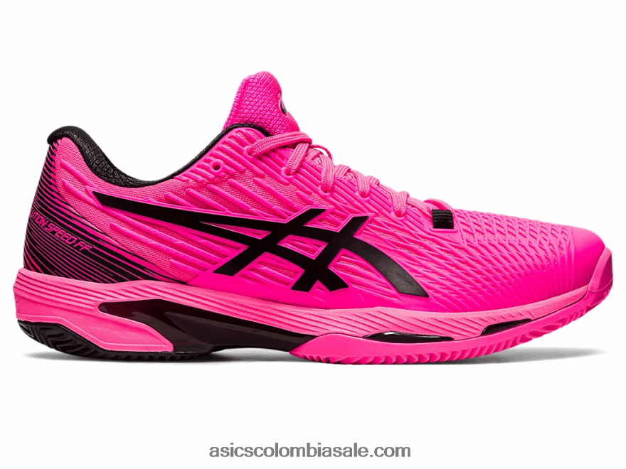 hombres Asics solución velocidad ff 2 arcilla rosa intenso/negro 20X82N50