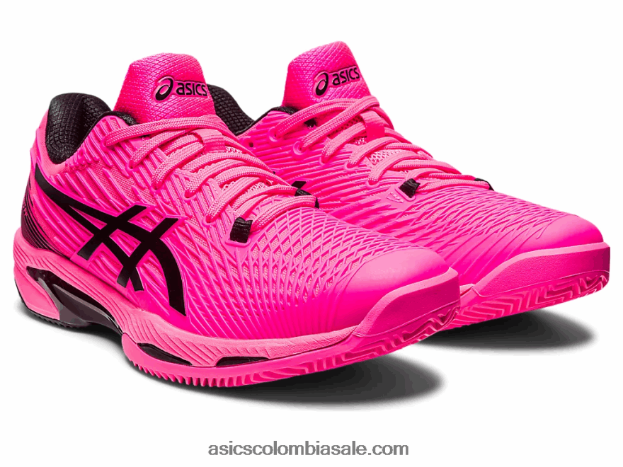 hombres Asics solución velocidad ff 2 arcilla rosa intenso/negro 20X82N50