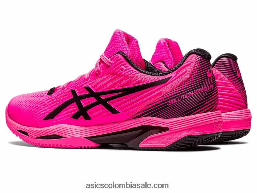 hombres Asics solución velocidad ff 2 arcilla rosa intenso/negro 20X82N50