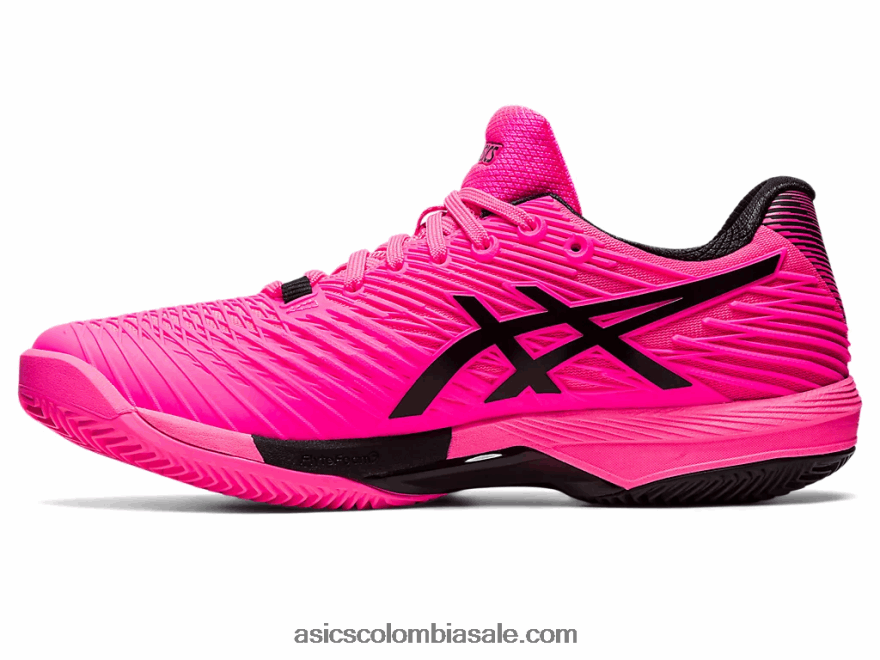 hombres Asics solución velocidad ff 2 arcilla rosa intenso/negro 20X82N50