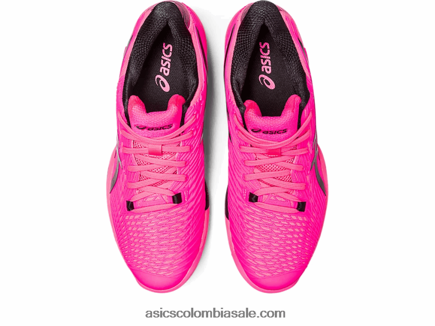 hombres Asics solución velocidad ff 2 arcilla rosa intenso/negro 20X82N50