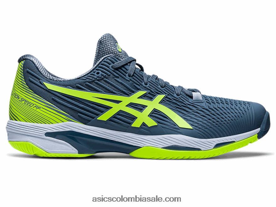 hombres Asics velocidad de solución ff 2 azul acero/verde peligro 20X82N345