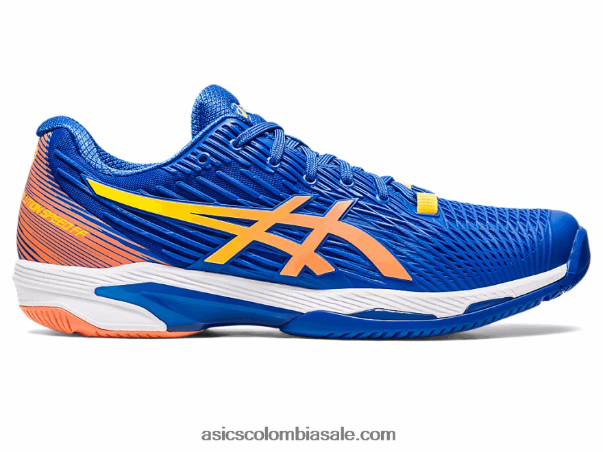 hombres Asics velocidad de solución ff 2 azul atún/melocotón sol 20X82N71