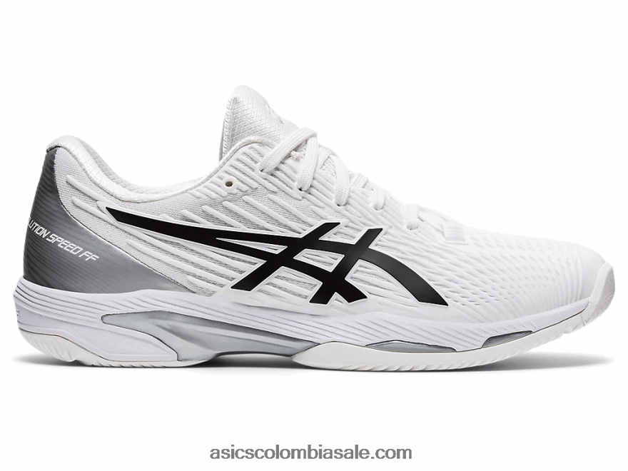 hombres Asics velocidad de solución ff 2 blanco negro 20X82N590