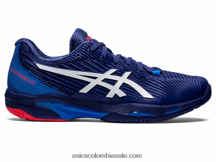 hombres Asics velocidad de solución ff 2 buceo azul/blanco 20X82N1151