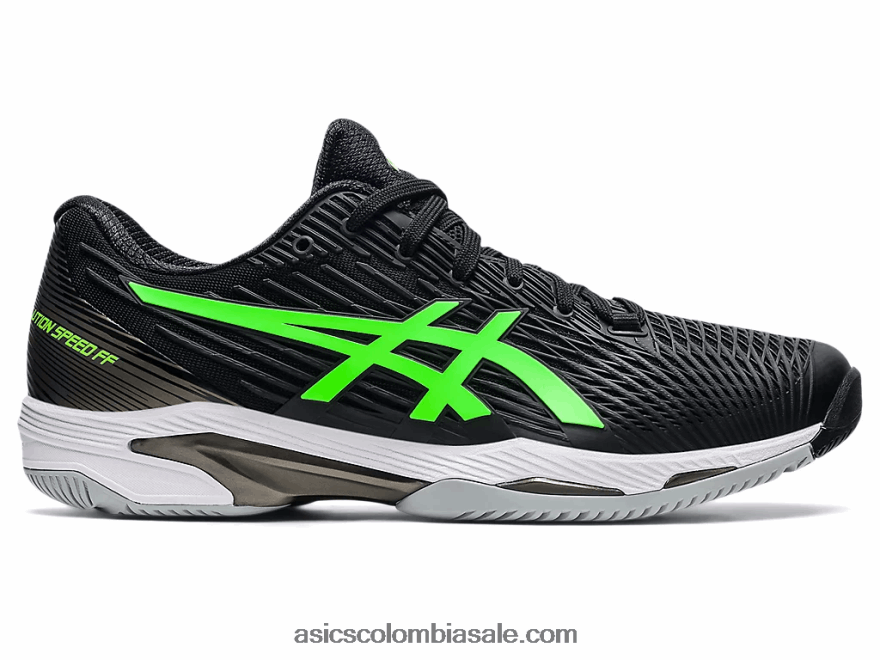hombres Asics velocidad de solución ff 2 gecko negro/verde 20X82N1541