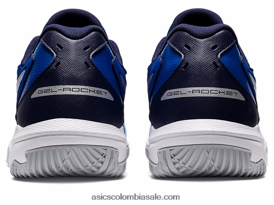 hombres Asics gel-cohete 10 azul/plata pura 20X82N897