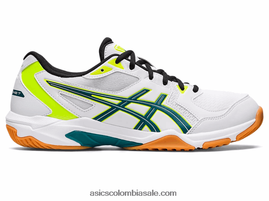 hombres Asics gel-cohete 10 blanco/pino aterciopelado 20X82N1131