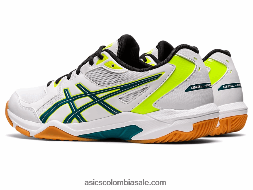 hombres Asics gel-cohete 10 blanco/pino aterciopelado 20X82N1131