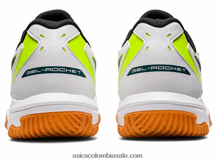 hombres Asics gel-cohete 10 blanco/pino aterciopelado 20X82N1131