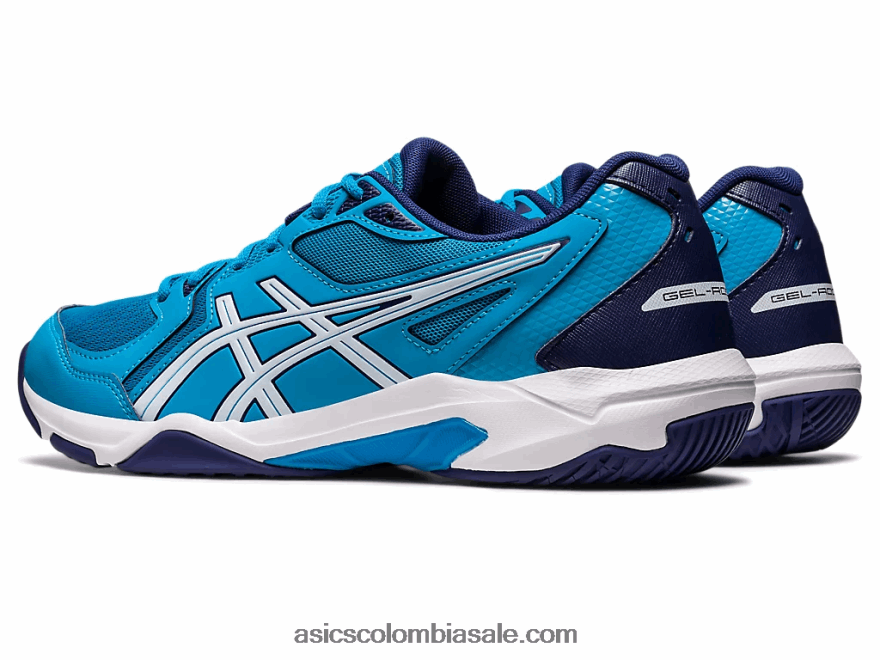 hombres Asics gel-cohete 10 isla azul/blanco 20X82N461