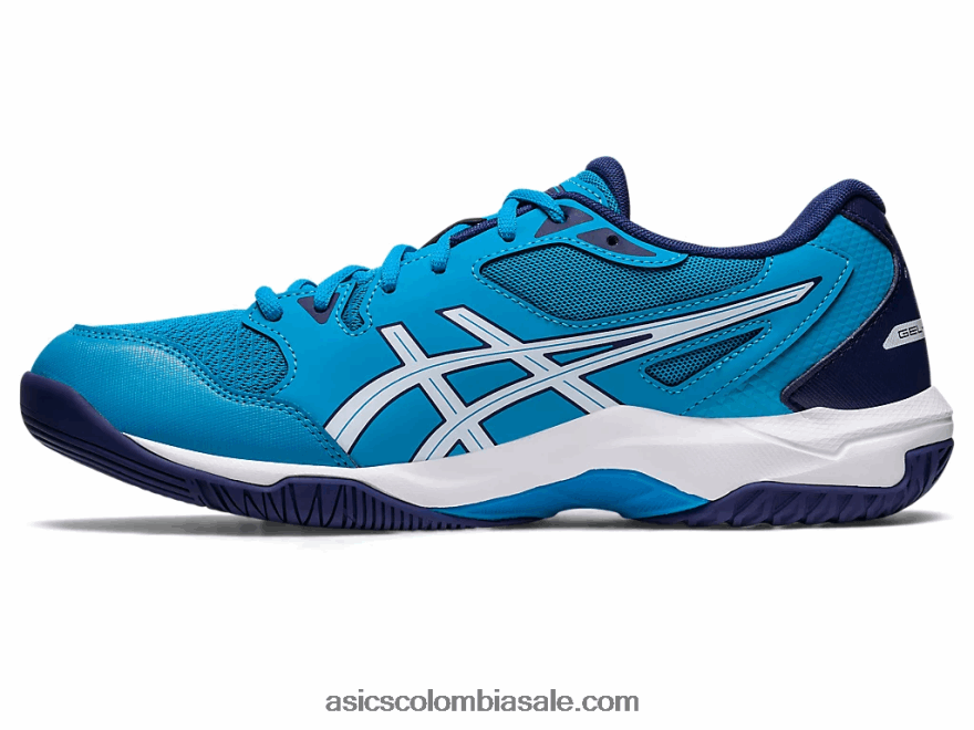 hombres Asics gel-cohete 10 isla azul/blanco 20X82N461